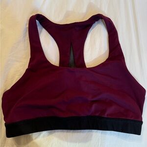 Lululemon Sports Bra Racer Back Mesh Plum Maroon